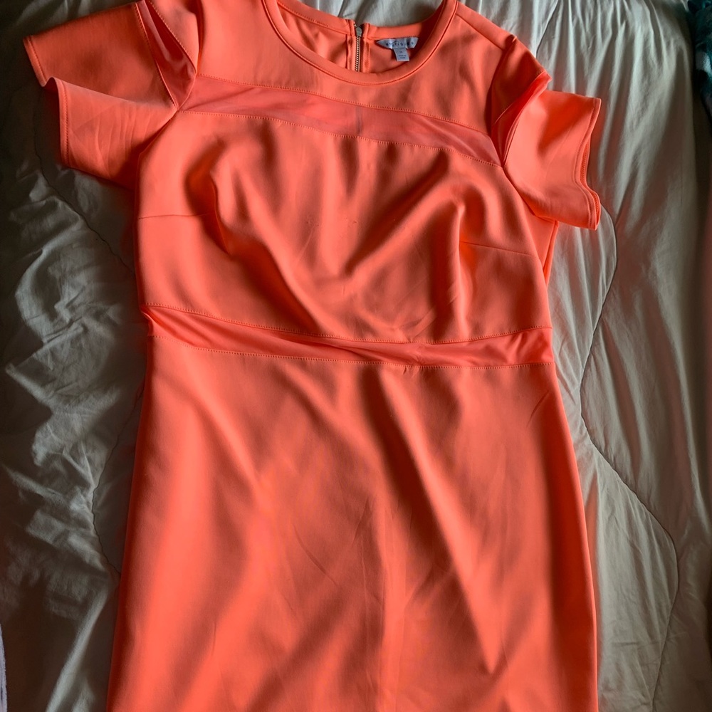 Boutique brand neon coral bodycon